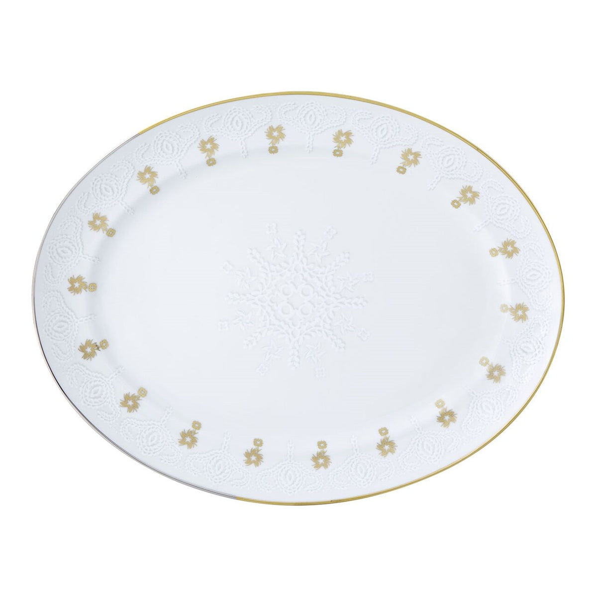 Vista Alegre Paseo Small Oval Platter on a white background