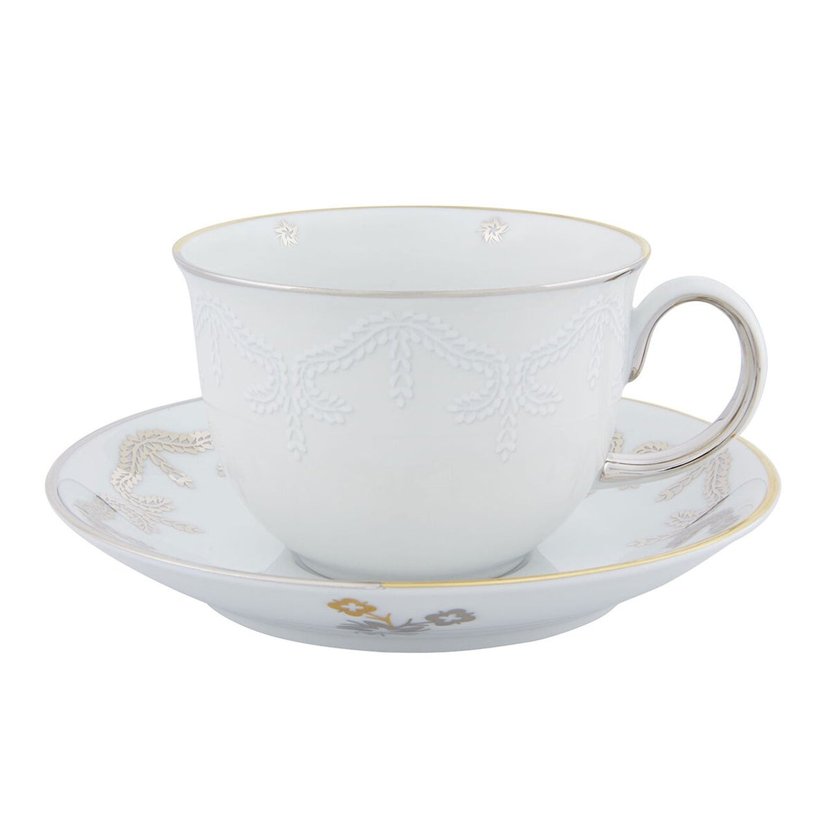 Vista Alegre Paseo Tea Cup+Saucer on a white background