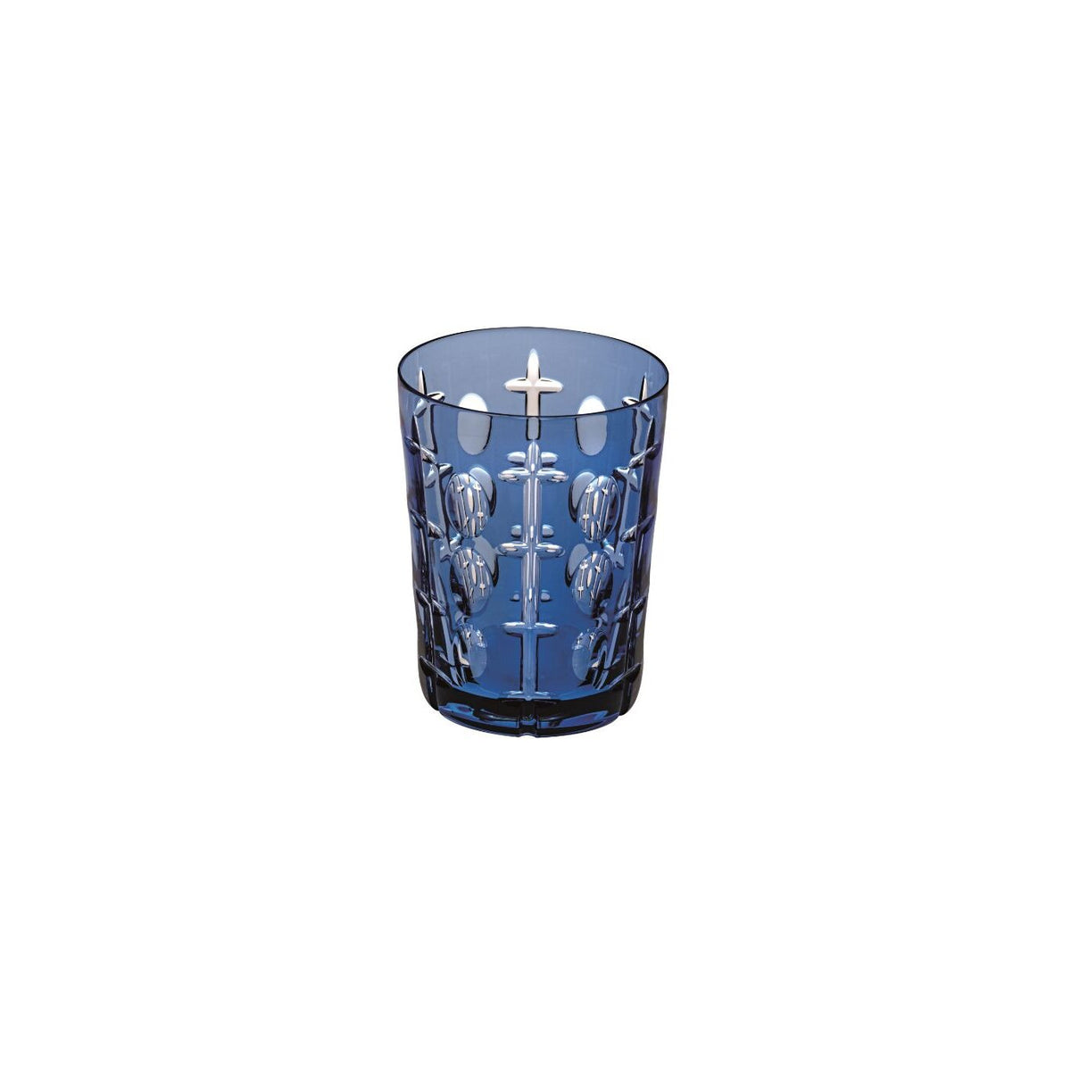 Vista Alegre Rêve de Cristal Tumbler "Vie Parisienne" Lapis on a white background