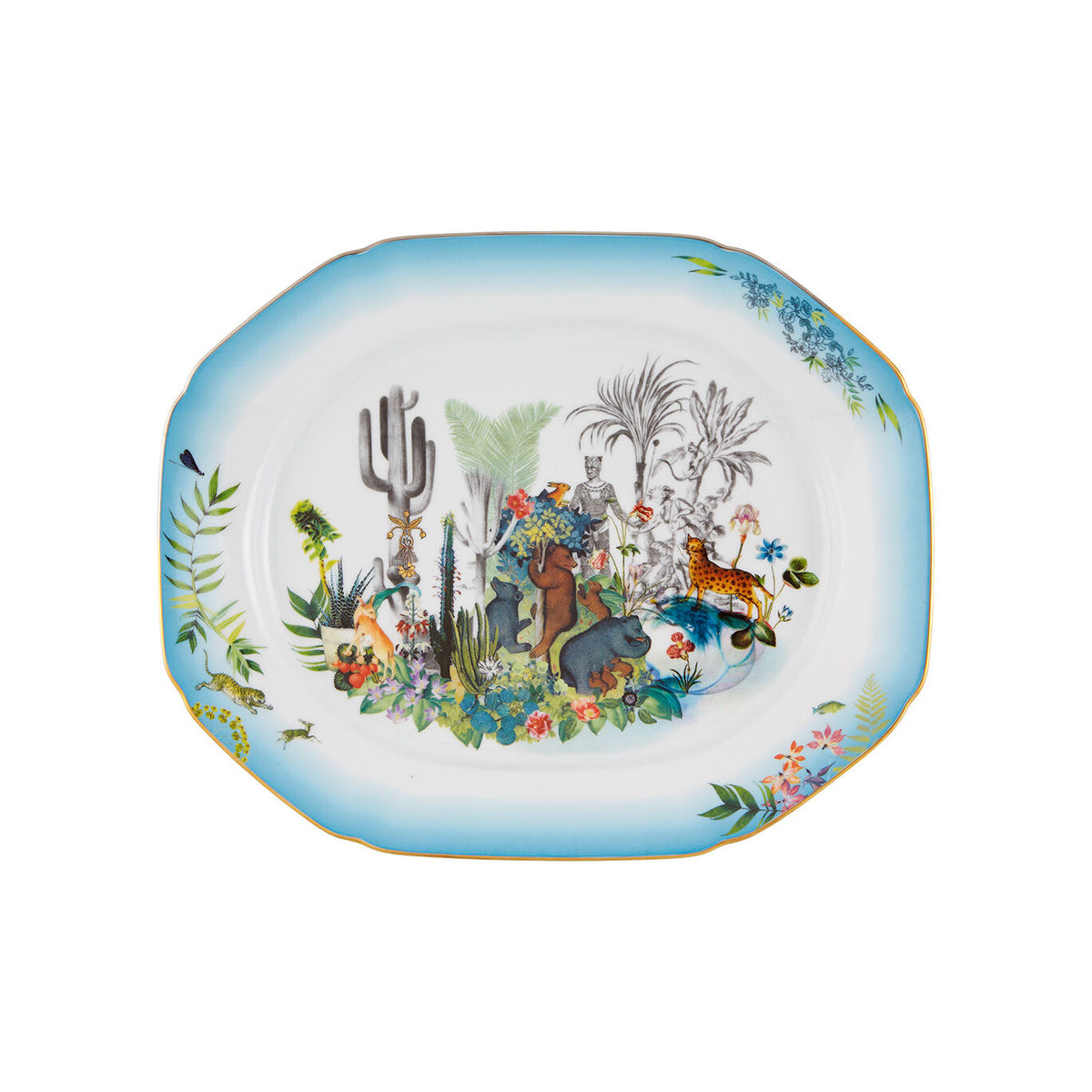 Vista Alegre Rêveries Large Platter on a white background