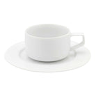 Vista Alegre Silkroad White Coffee Cup and Saucer on a white background
