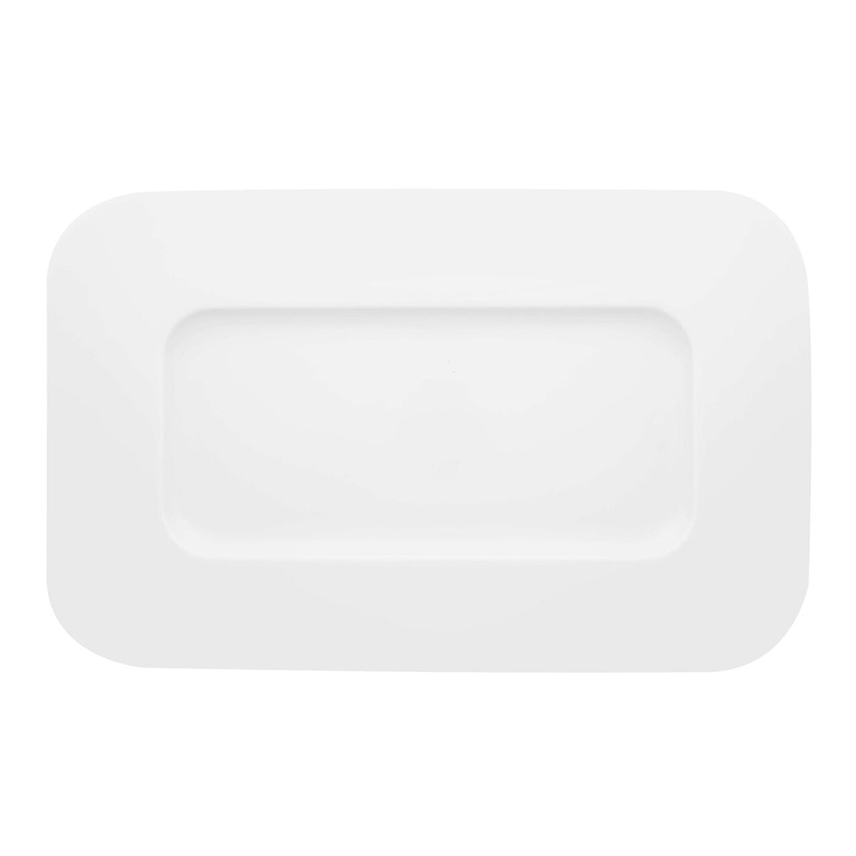 Vista Alegre Silkroad White Large Rectangular Plate on a white background