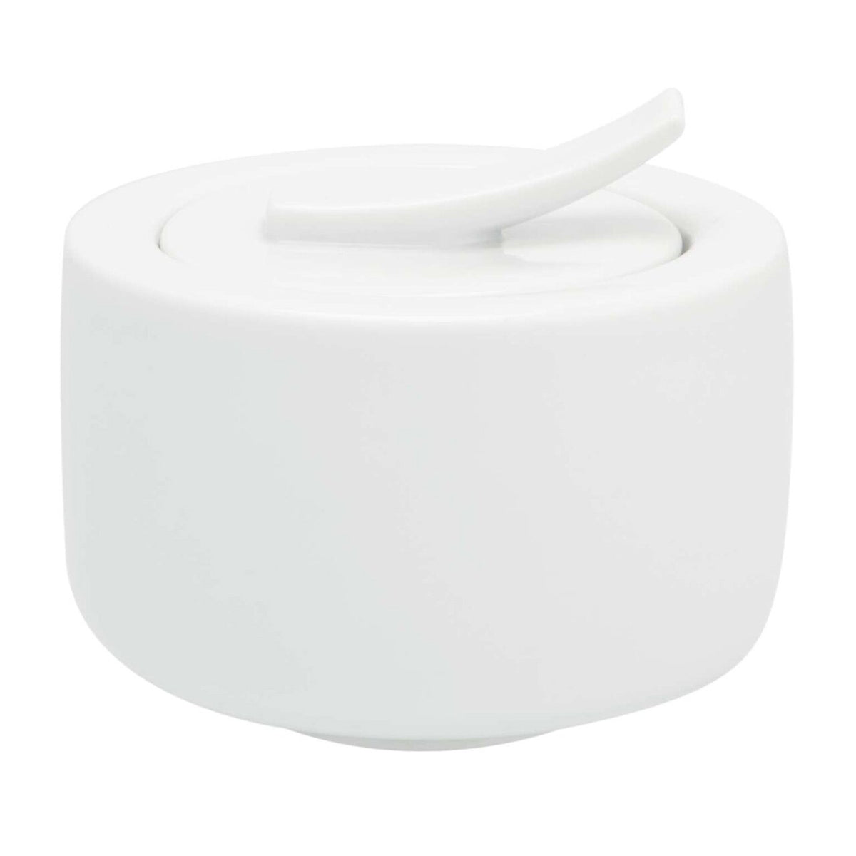 Vista Alegre Silkroad White Sugar Bowl on a white background