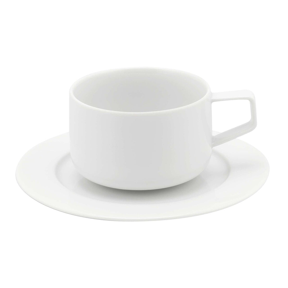 Vista Alegre Silkroad White Tea Cup & Saucer on a white background