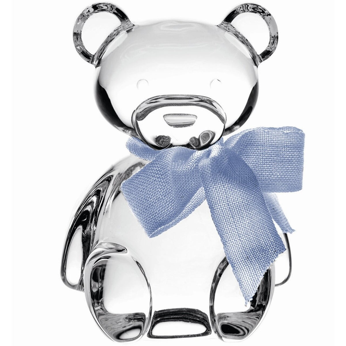 Vista Alegre Teddy Bear Case with Sculpture Blue Lace on a white background
