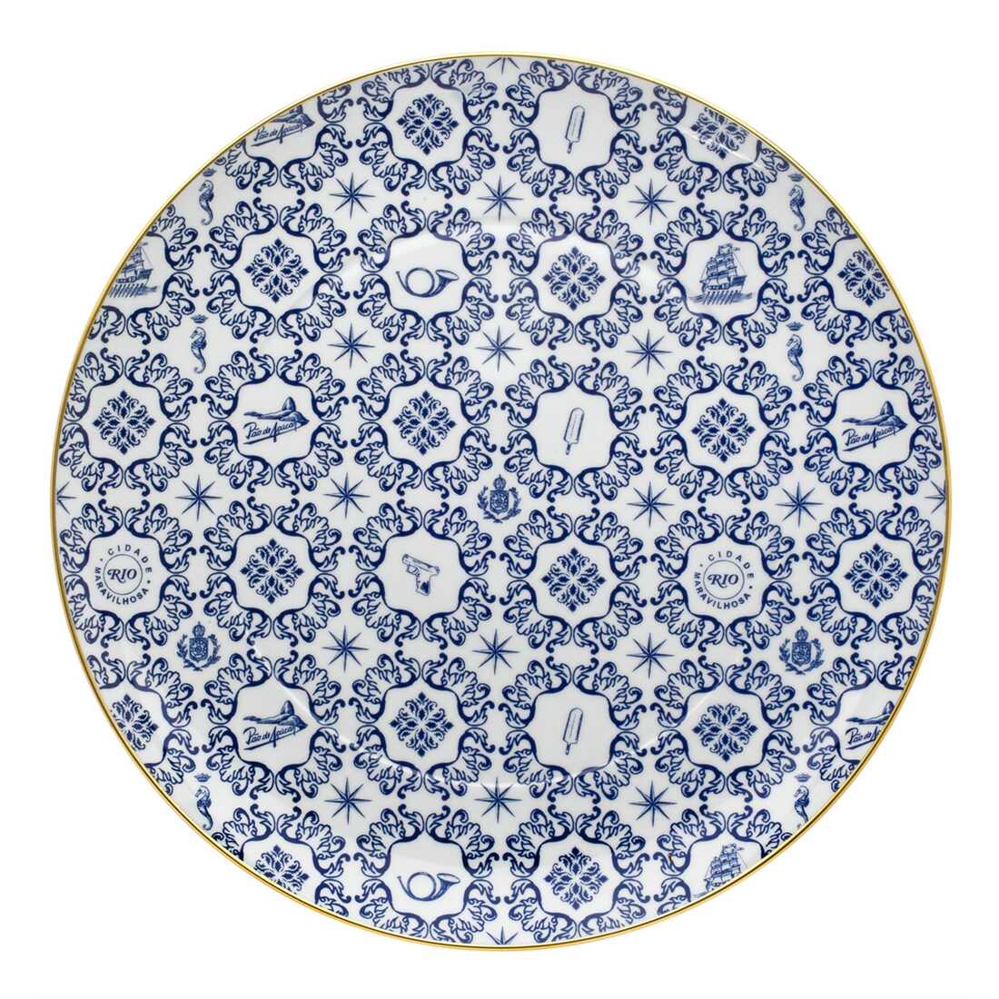 Vista Alegre Transatlântica XL Plate on a white background