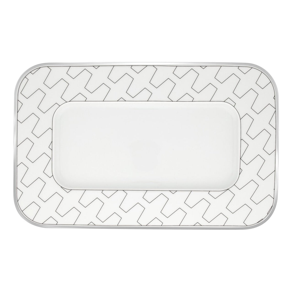 Vista Alegre Trasso Small Rectangular Plate on a white background