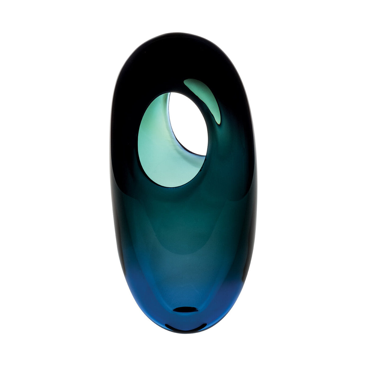 Vista Alegre Única Large Vase Portal Blue and Green on a white background