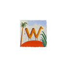 Vista Alegre Vida Alegre Porcelain Plaque Letter W on a white background