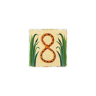 Vista Alegre Vida Alegre Porcelain Plaque Number 8 on a white background