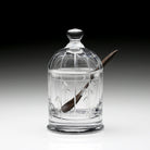 William Yeoward Abby Honey Jar and Spoon, handmade crystal, detail view