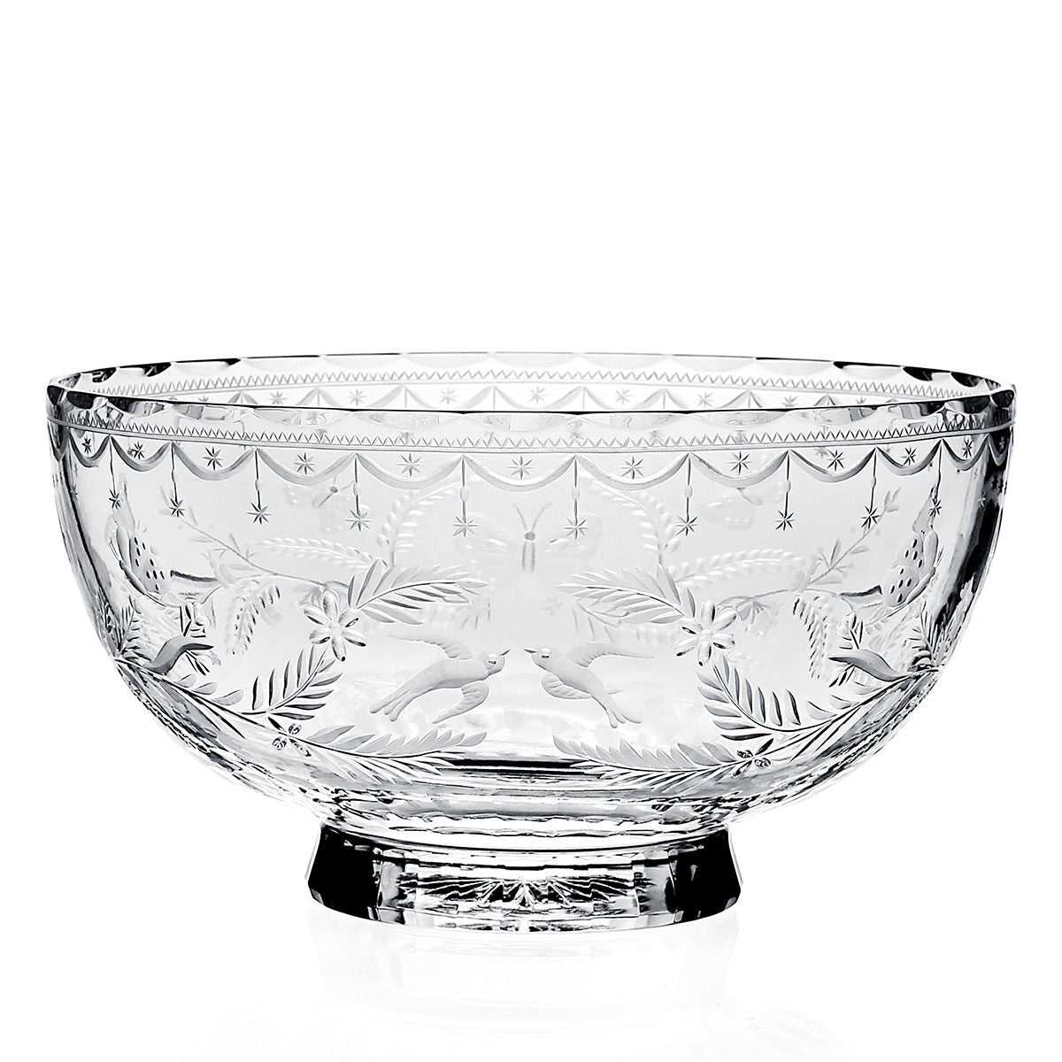 William Yeoward Abigail Wedding Bowl 9¾" / 245mm, handmade crystal, on a white background
