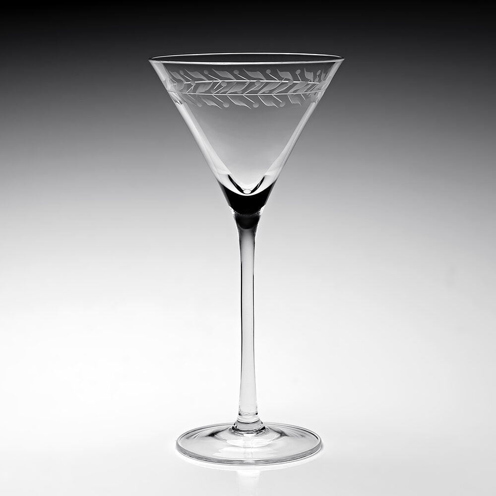 William Yeoward Ada Martini, handmade crystal, on a white background