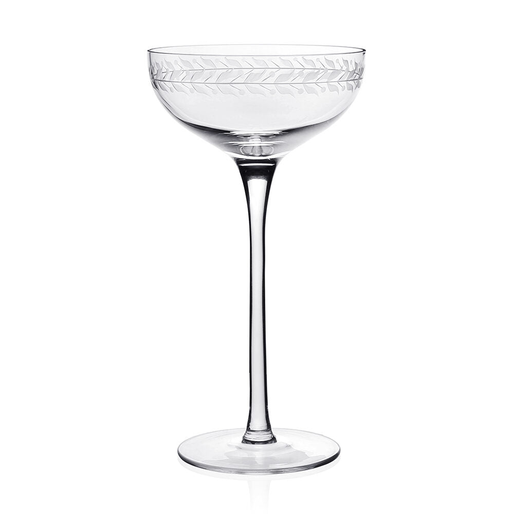 William Yeoward Ada Tall Coupe, handmade crystal, detail view