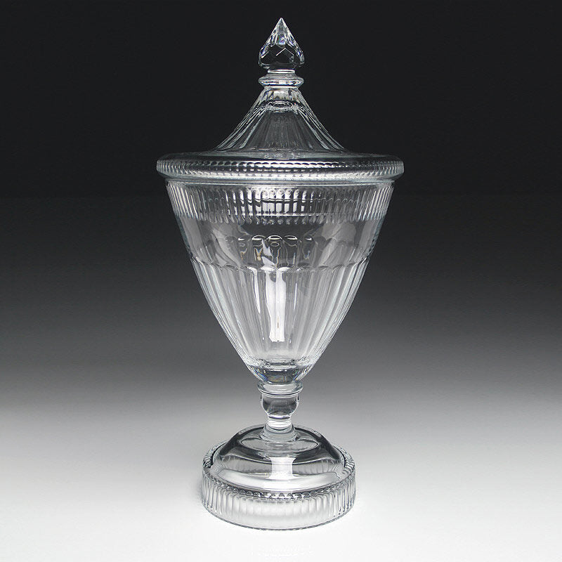 William Yeoward Allegra Covered Vase 23½" / 59.5cm, handmade crystal, detail view