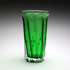 William Yeoward Amalfi Vase Green in Green, handmade crystal, detail view