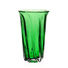 William Yeoward Amalfi Vase Green in Green, handmade crystal, on a white background