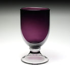 William Yeoward Amethyst Footed Hurricane 11" / 28cm in Amethyst, handmade crystal, detail view