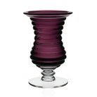 William Yeoward Amethyst Footed Vase Ripples 8½" / 215mm in Amethyst, handmade crystal, on a white background