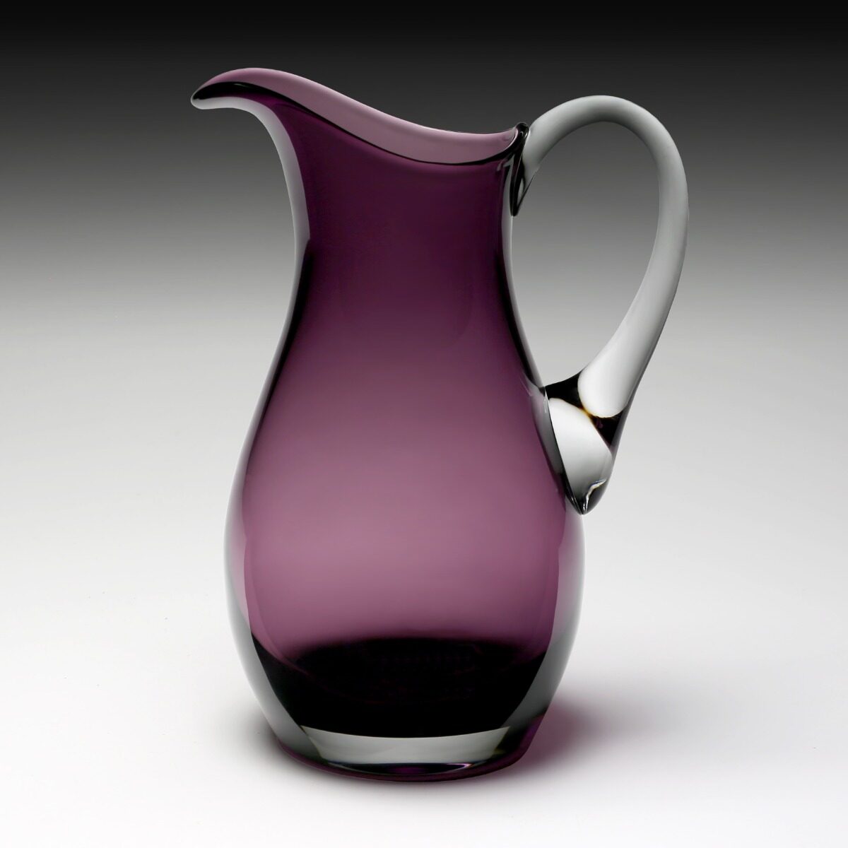 William Yeoward Amethyst Pitcher 3 Pint in Amethyst, handmade crystal, detail view