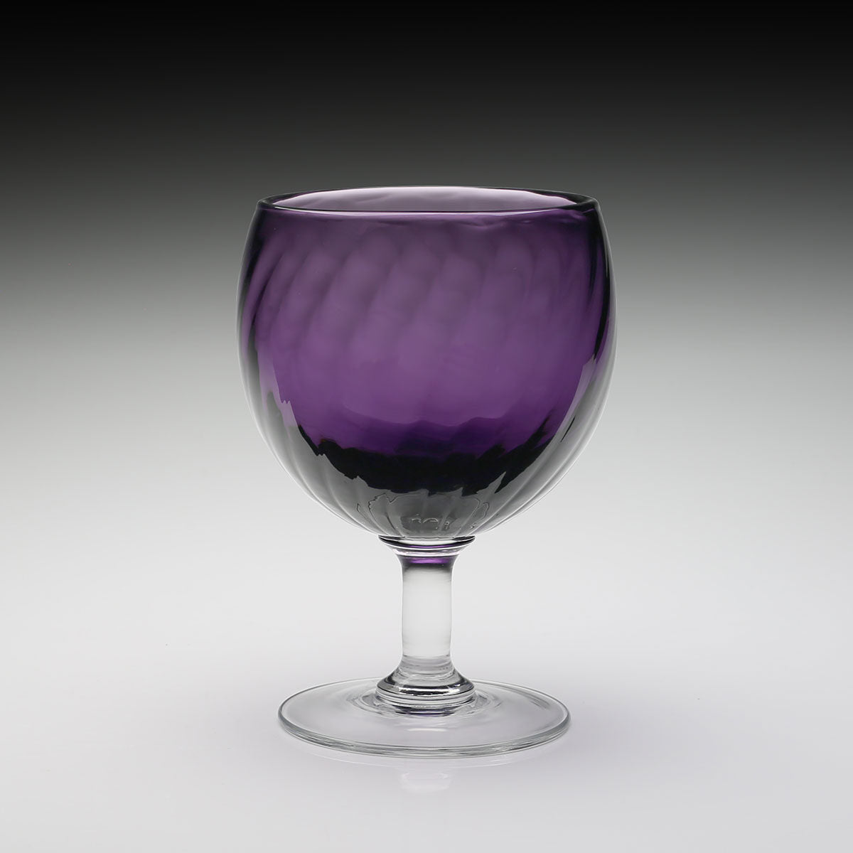 William Yeoward Amethyst Table Lamp & Candle in Amethyst, handmade crystal, detail view