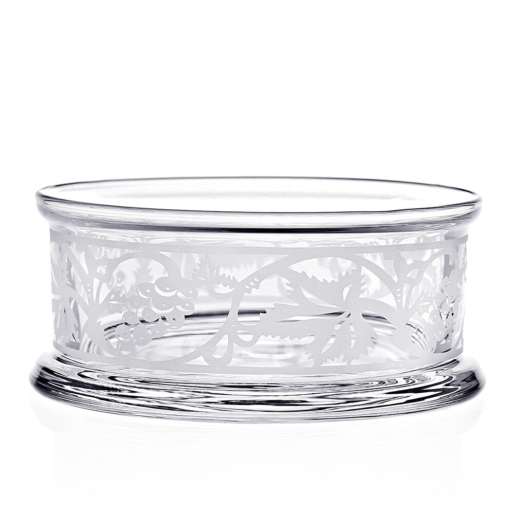 William Yeoward Annabel Bottle Stand, handmade crystal, on a white background