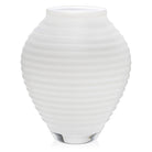 William Yeoward Ariadne Vase 16" / 40.5cm in White, handmade crystal, on a white background