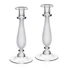 William Yeoward Astrid Pair of Candlesticks 10¾" / 27.5cm, handmade crystal, on a white background