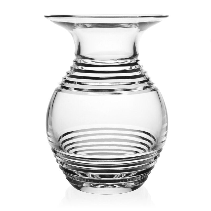 William Yeoward Atalanta Flower Vase 9" / 230mm, handmade crystal, on a white background