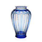 William Yeoward Azzura Prestige Vase 13" - Limited Edition in Blue, handmade crystal, on a white background