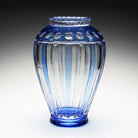 William Yeoward Azzura Prestige Vase 16" / 40cm - Limited Edition in Blue, handmade crystal, detail view