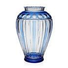 William Yeoward Azzura Prestige Vase 16" / 40cm - Limited Edition in Blue, handmade crystal, on a white background