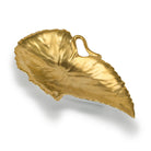 William Yeoward Begonia Gold Leaf Dish in Gold, fine bone china, on a white background