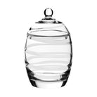 William Yeoward Bella Bianca Candy Jar in White, handmade crystal, on a white background
