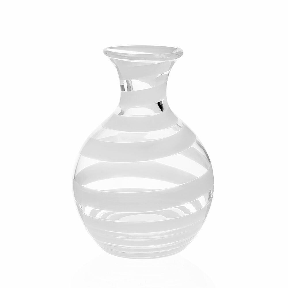William Yeoward Bella Bianca Carafe 18oz / 500ml in White, handmade crystal, on a white background