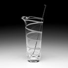 William Yeoward Bella Bianca Cocktail Mixer & Spoon in White, handmade crystal, detail view