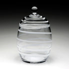 William Yeoward Bella Bianca Cookie Jar in White, handmade crystal, detail view