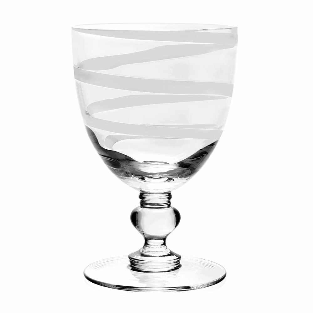 William Yeoward Bella Bianca Goblet in White, handmade crystal, on a white background