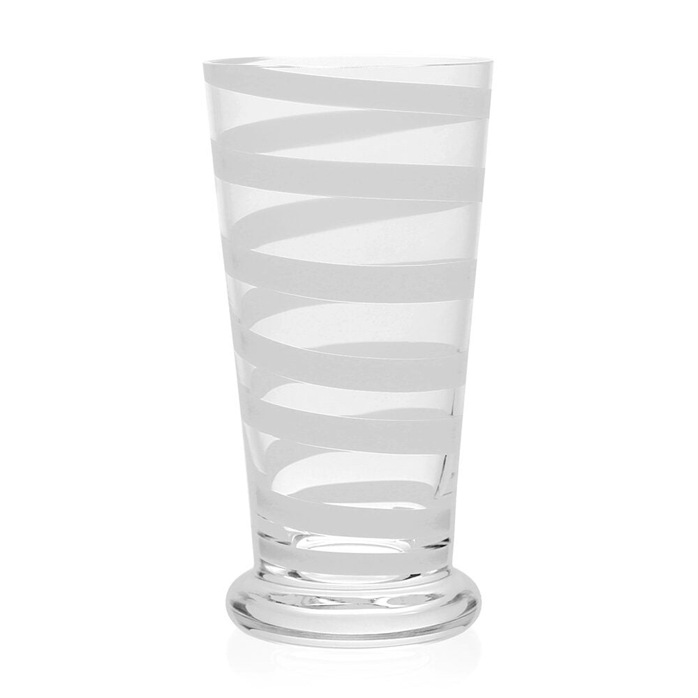William Yeoward Bella Bianca Highball Tumbler in White, handmade crystal, on a white background