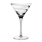 William Yeoward Bella Bianca Martini in White, handmade crystal, on a white background