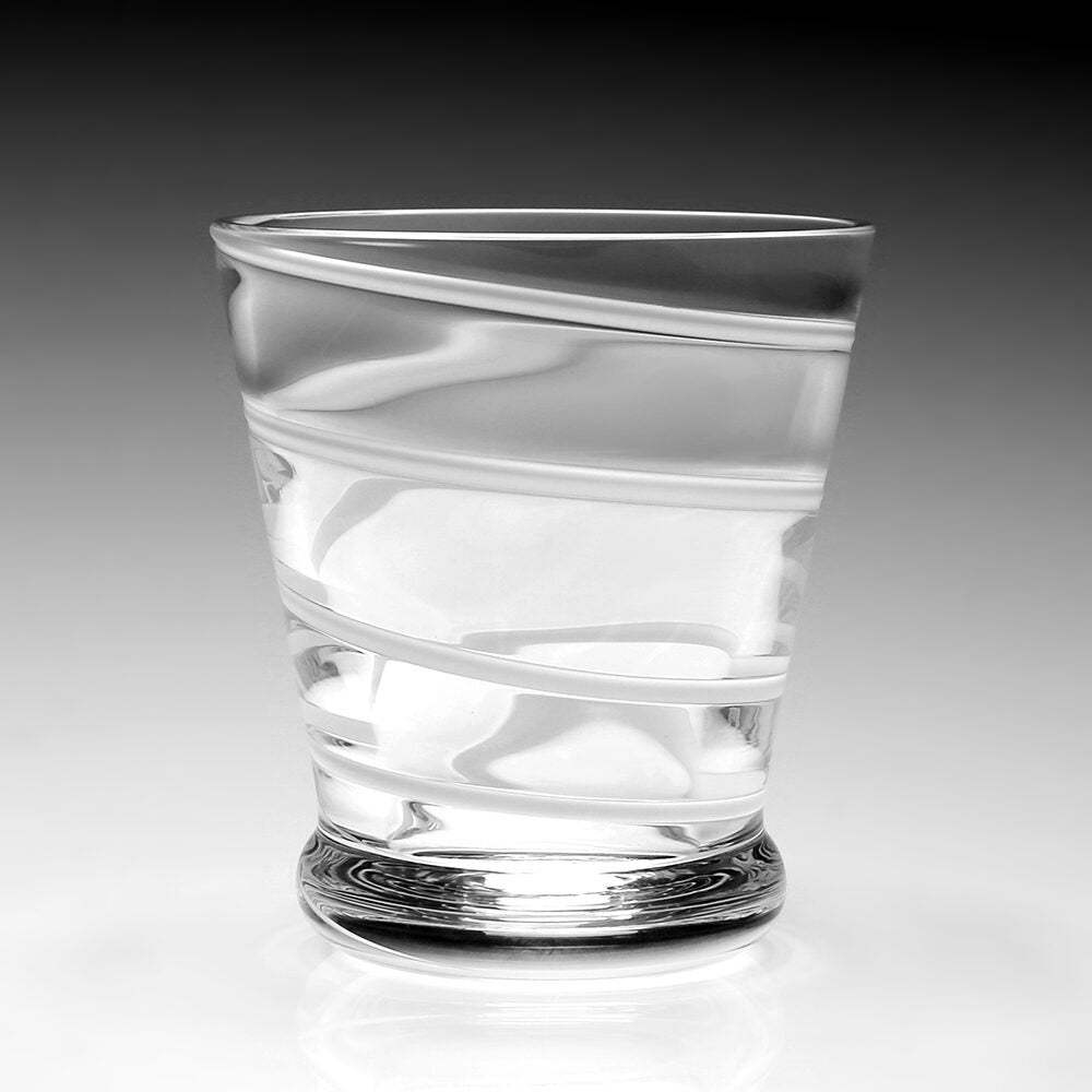 William Yeoward Bella Bianca Old Fashioned Tumbler in White, handmade crystal, detail view