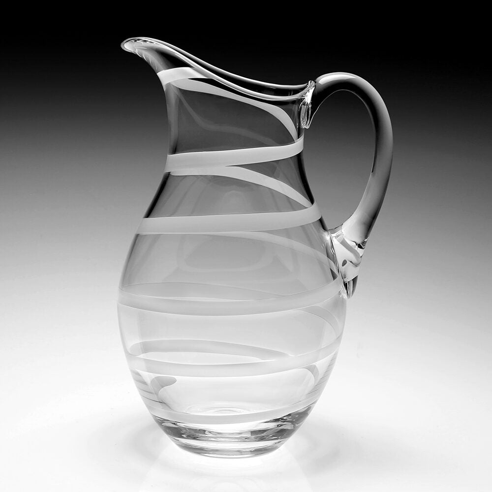 William Yeoward Bella Bianca Pitcher in White, handmade crystal, detail view