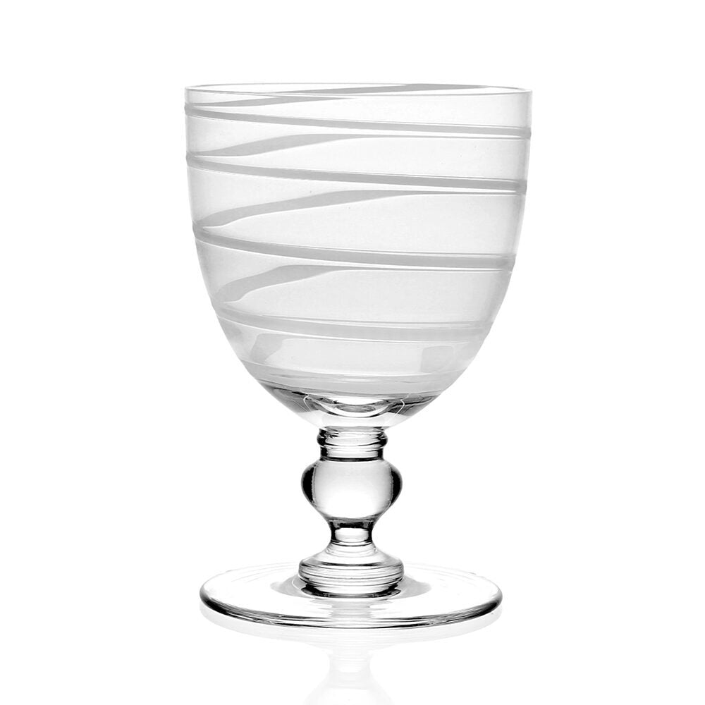 William Yeoward Bella Bianca Wine in White, handmade crystal, on a white background
