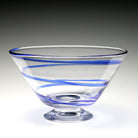 William Yeoward Bella Blue Bowl in Blue, handmade crystal, detail view