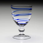 William Yeoward Bella Blue Goblet in Blue, handmade crystal, detail view