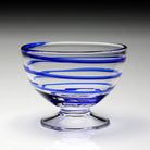 William Yeoward Bella Blue Nut Bowl in Blue, handmade crystal, detail view