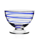 William Yeoward Bella Blue Nut Bowl in Blue, handmade crystal, on a white background