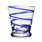 William Yeoward Bella Blue Old Fashioned Tumbler in Blue, handmade crystal, on a white background