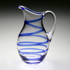 William Yeoward Bella Blue Pitcher in Blue, handmade crystal, detail view