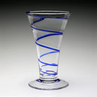 William Yeoward Bella Blue Vase 11" / 28cm in Blue, handmade crystal, detail view